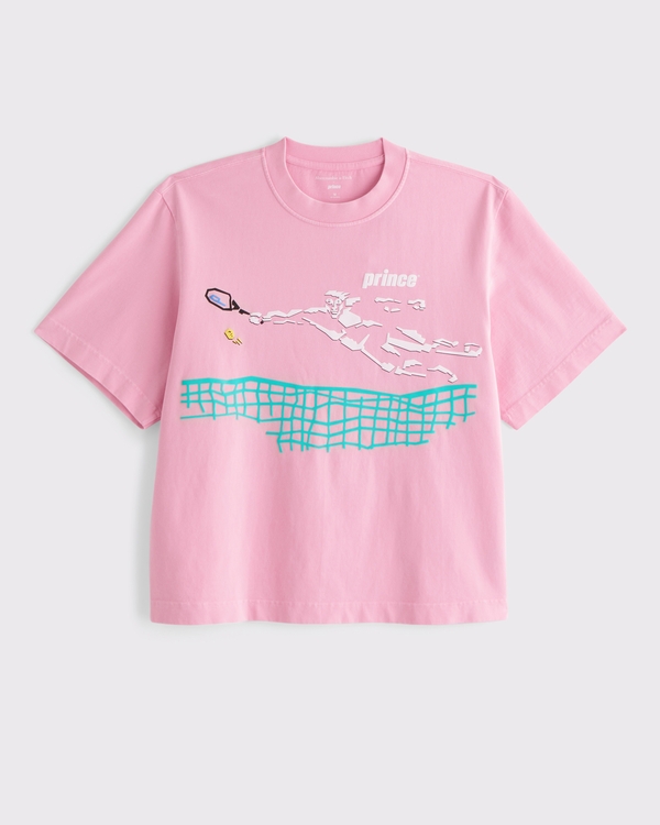 Prince Tennis Vintage-Inspired Cropped Graphic Tee