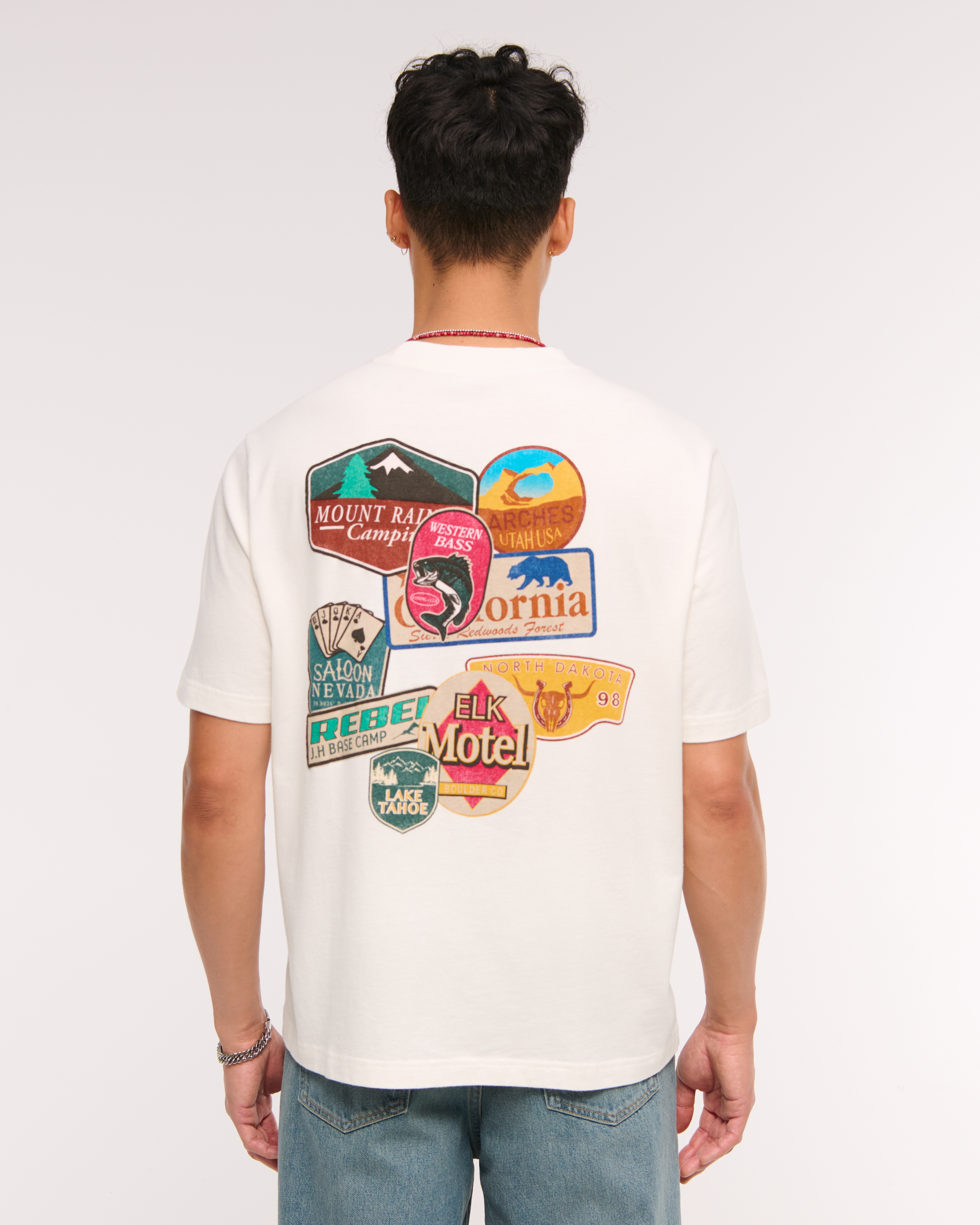 Men's Patches Vintage-Inspired Graphic Tee | Men's Tops