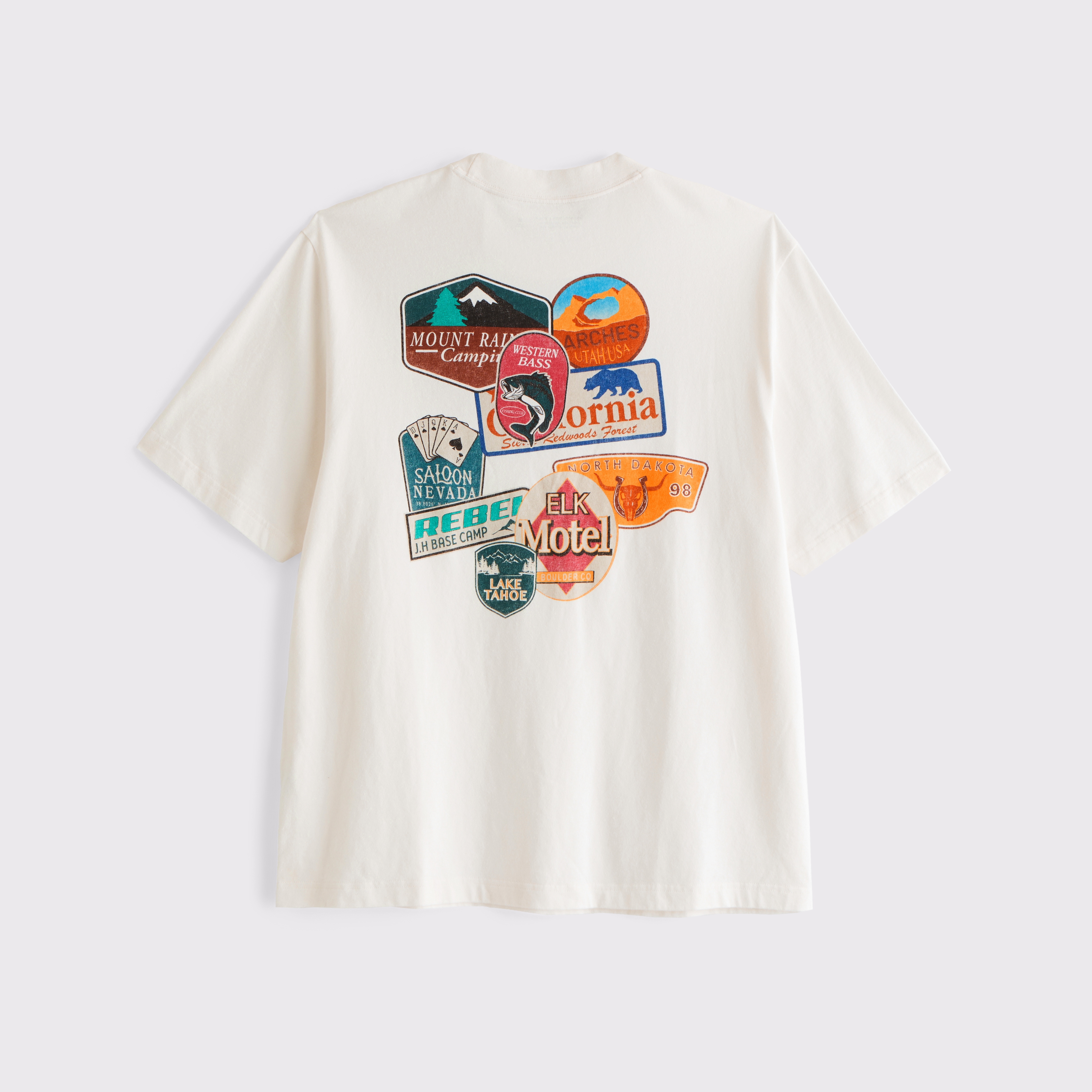 メンズTシャツＬビンテージ メンズ パッチ ヴィンテージ風グラフィックTシャツ | メンズ