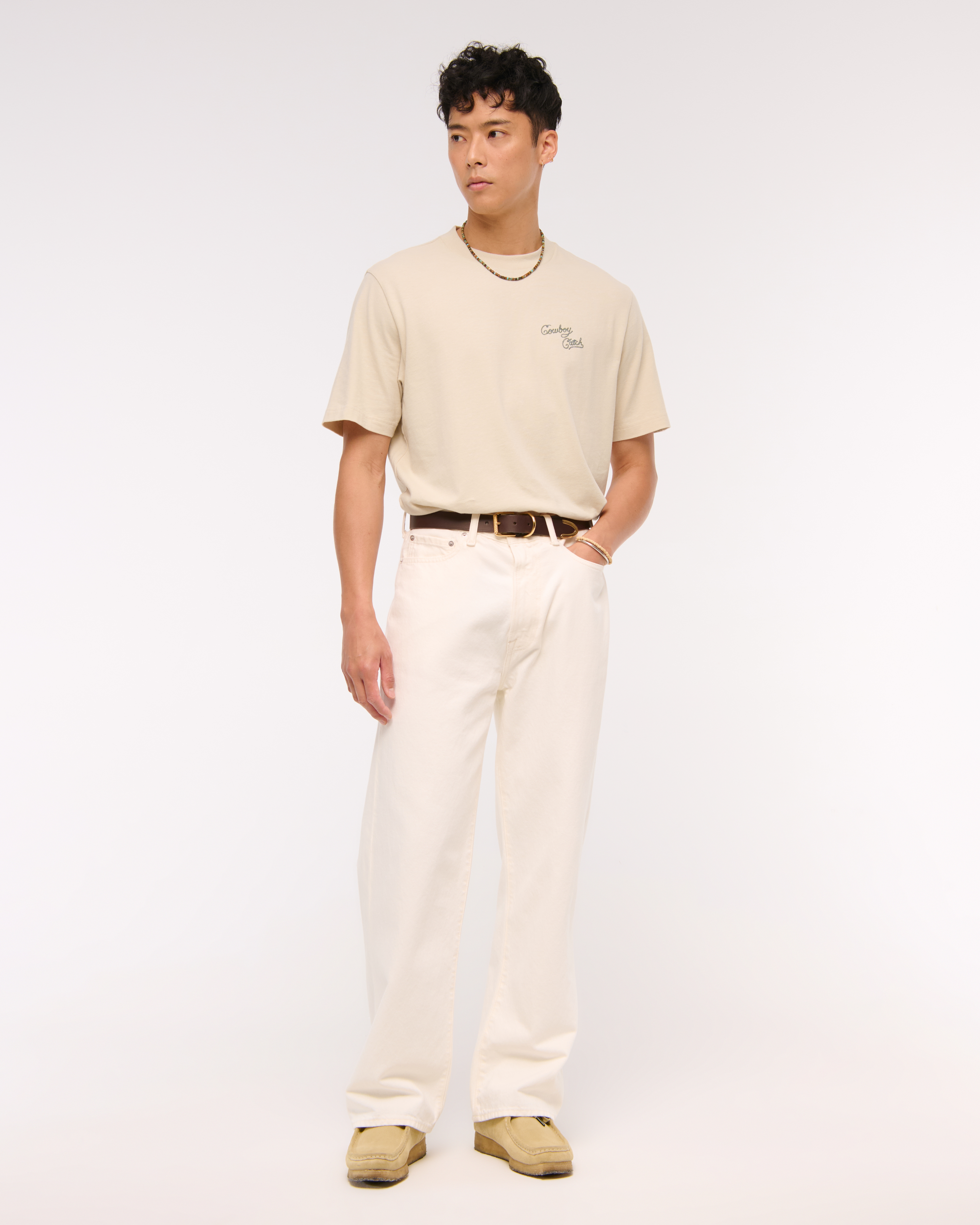メンズ フィッシング ヴィンテージ風グラフィックTシャツ