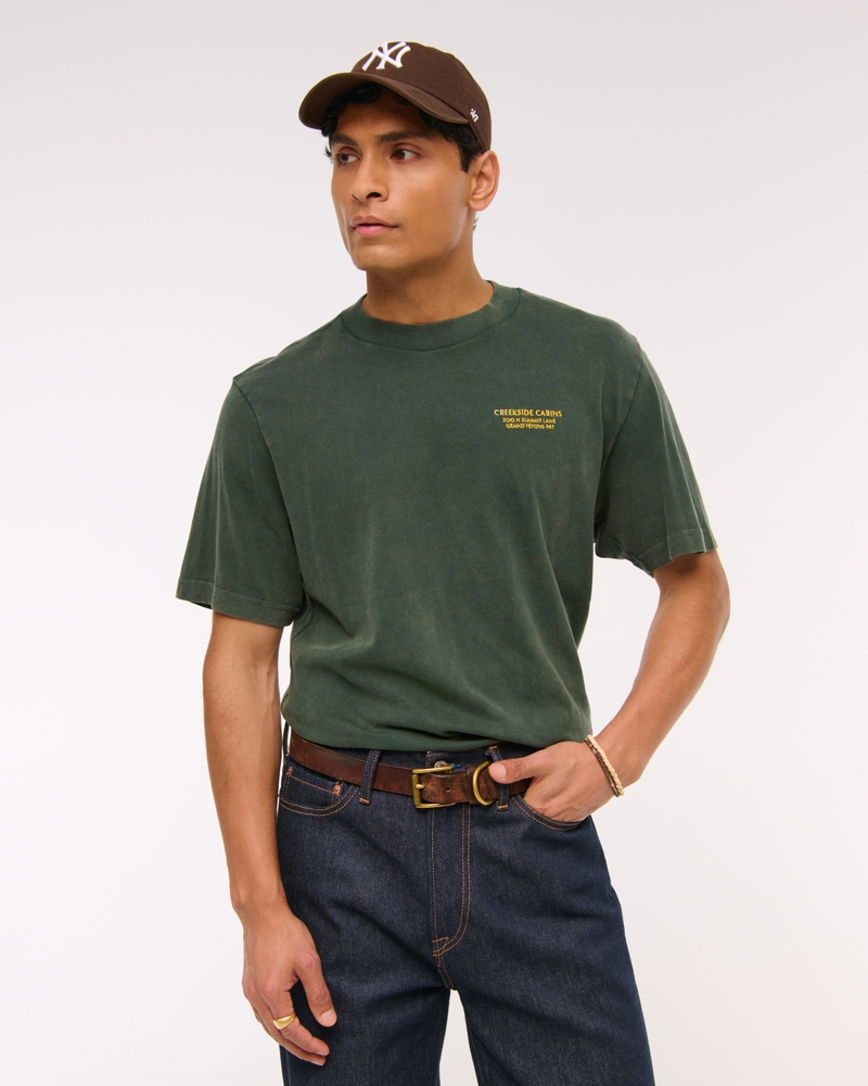 Men's Cabin Vintage-Inspired Graphic Tee | Men's Clearance