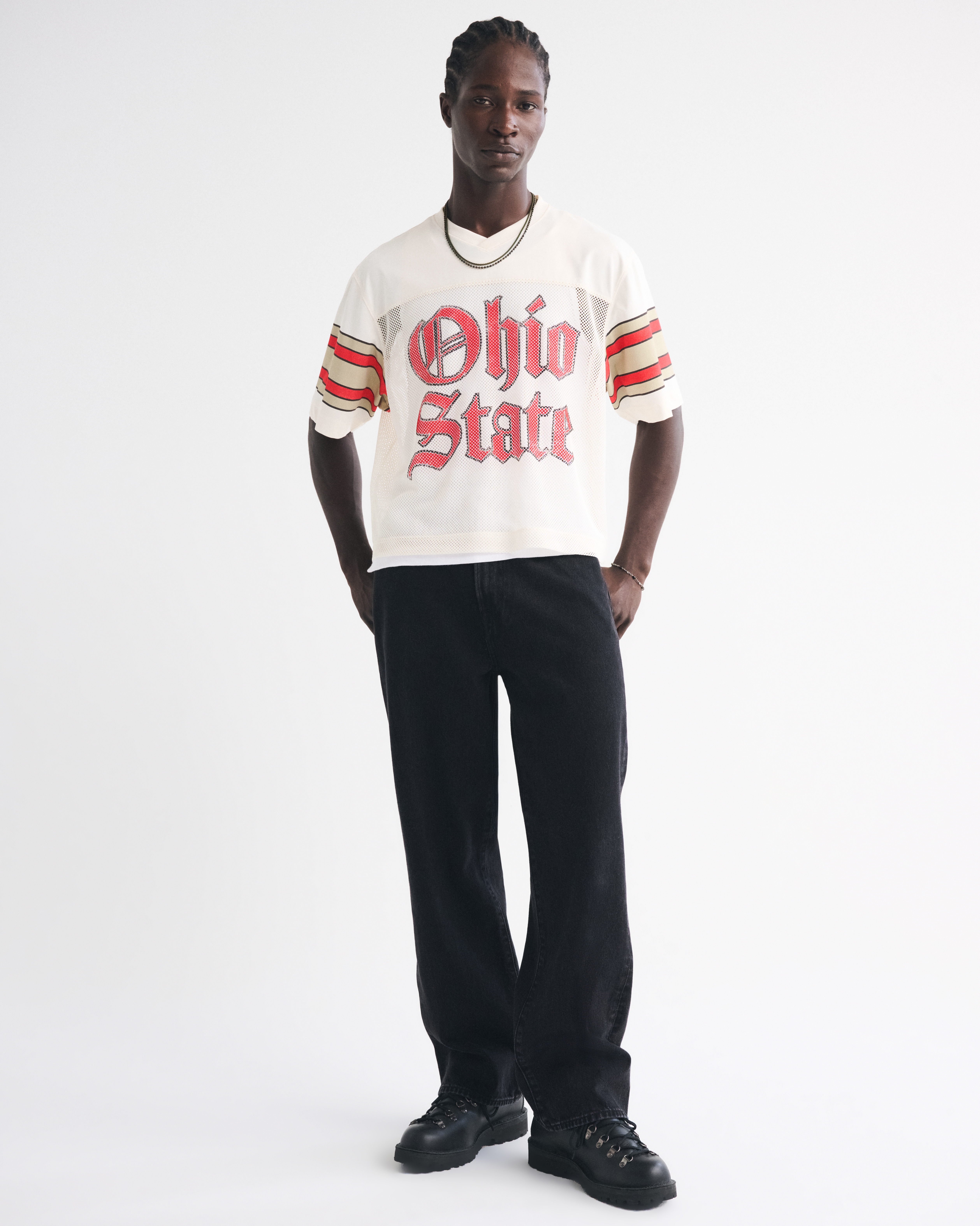 Мужские топы Abercrombie & Fitch The Ohio State University Football Jersey — фото 3