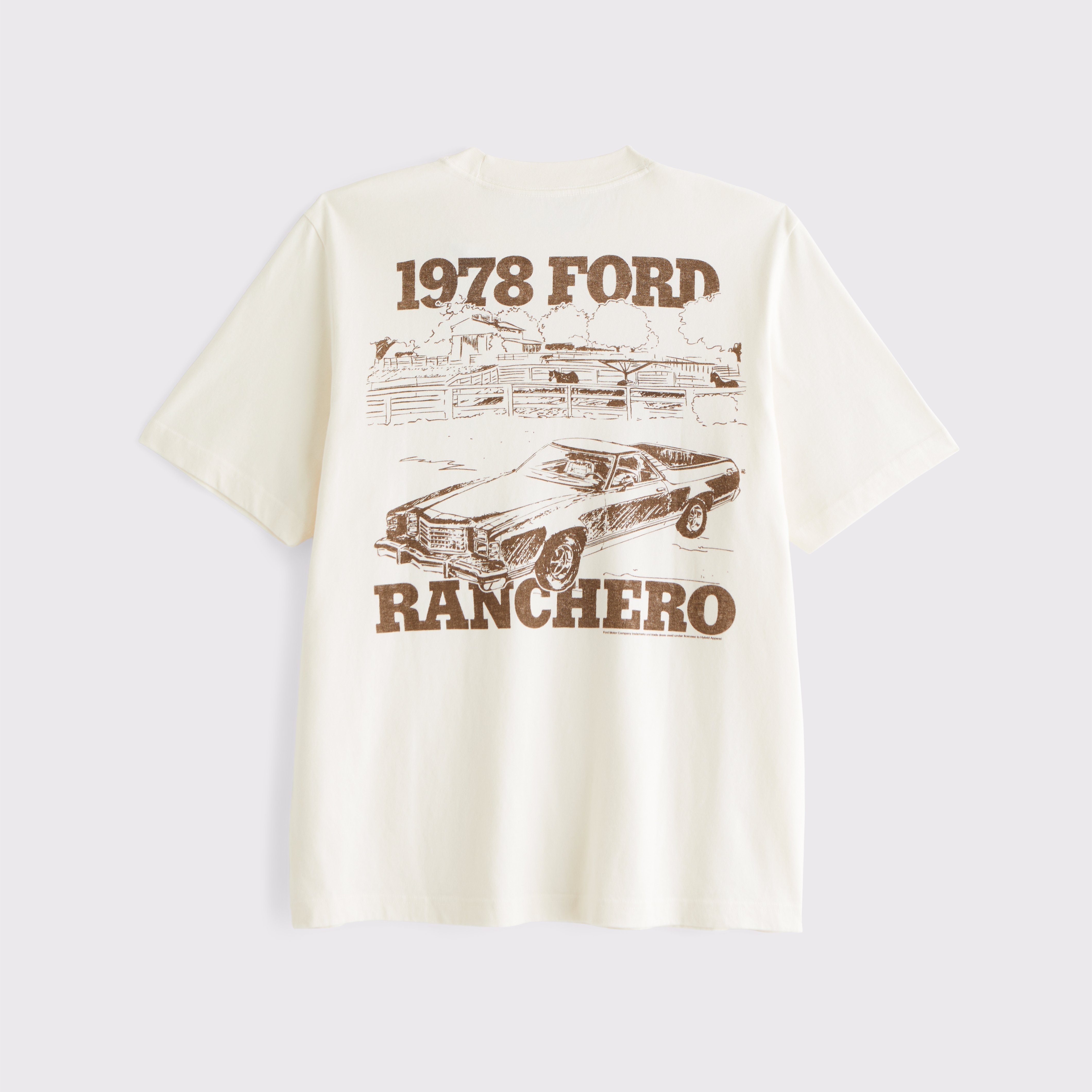 Abercrombie & Fitch Ford Vintage-inspired Graphic Tee In White