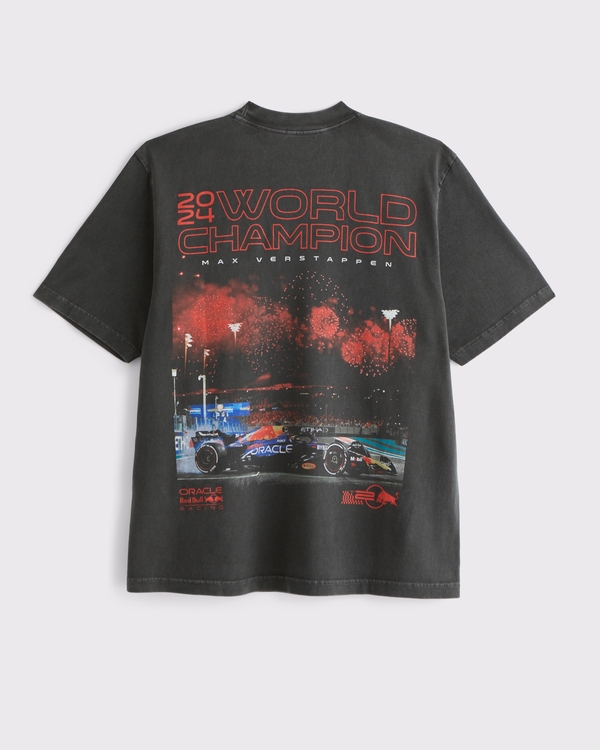Oracle Red Bull Racing Vintage-Inspired Graphic Tee, Black view 1