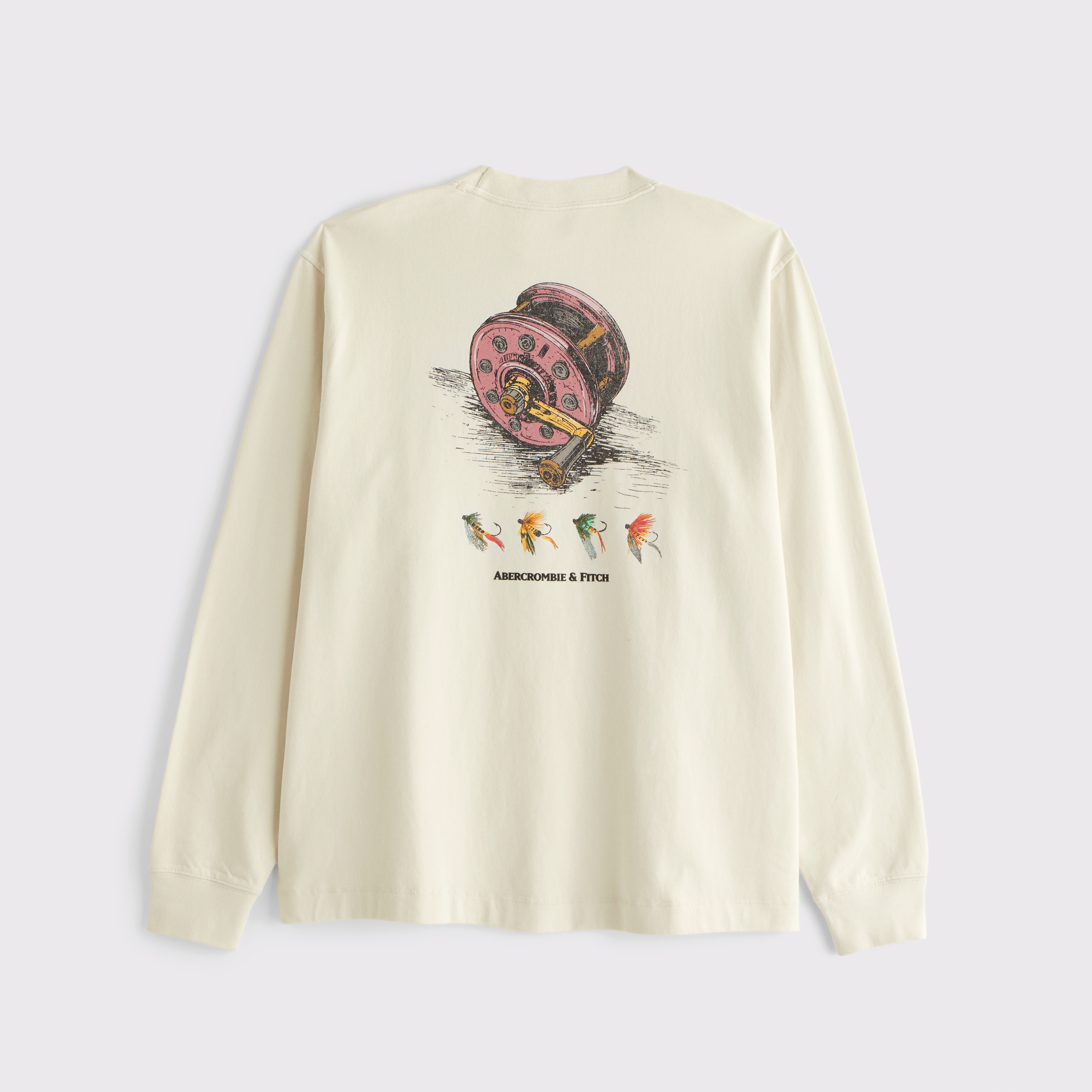 Abercrombie & Fitch Long-sleeve Premium Heavyweight 2.0 Graphic Logo Tee In White