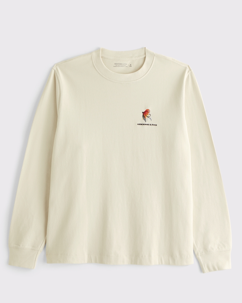 Men's Long-Sleeve Premium Heavyweight 2.0 Graphic Logo Tee | Men's