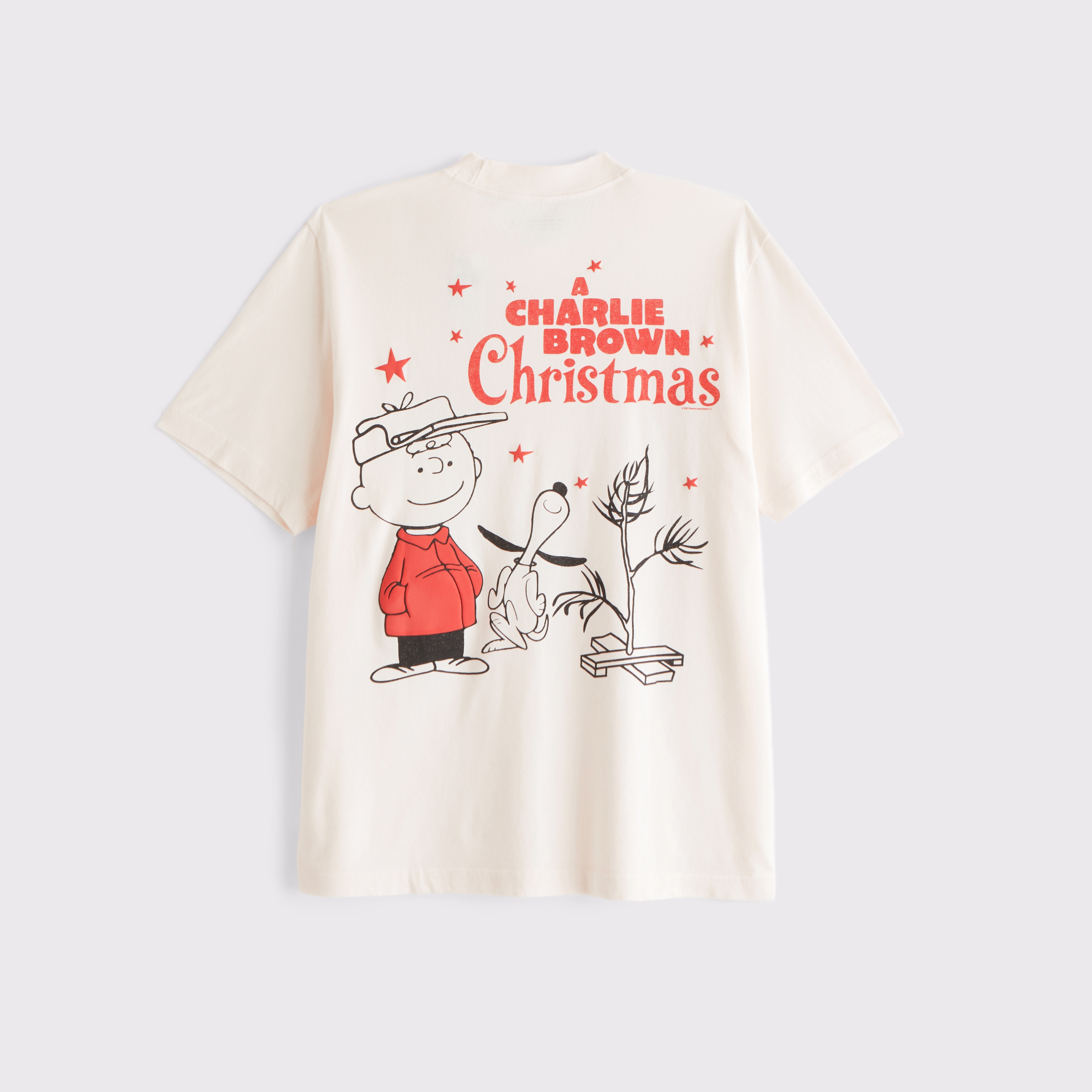 Abercrombie & Fitch Charlie Brown Vintage-inspired Graphic Tee In White
