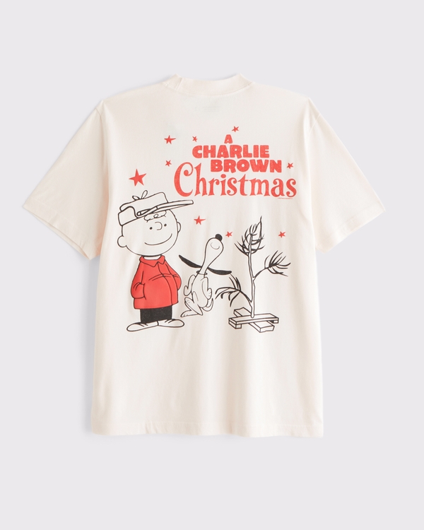 Charlie Brown Vintage-Inspired Graphic Tee, Cream view 1