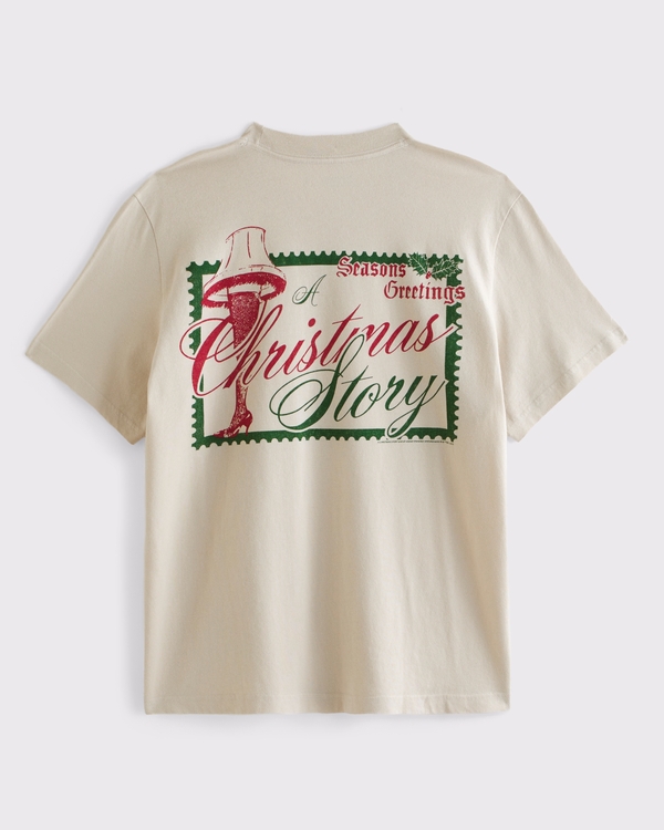 A Christmas Story Vintage-Inspired Graphic Tee, Oatmeal view 1