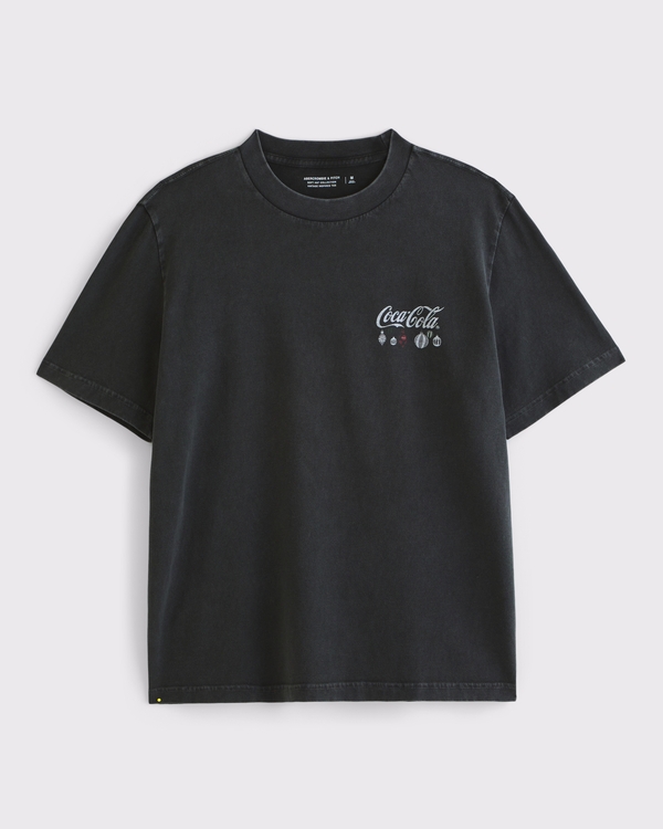 Coca-Cola Vintage-Inspired Graphic Tee, Washed Black view 2