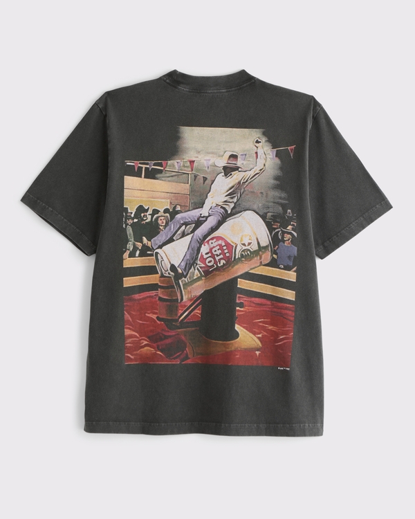 Lone Star Beer Vintage-Inspired Graphic Tee, Black view 1