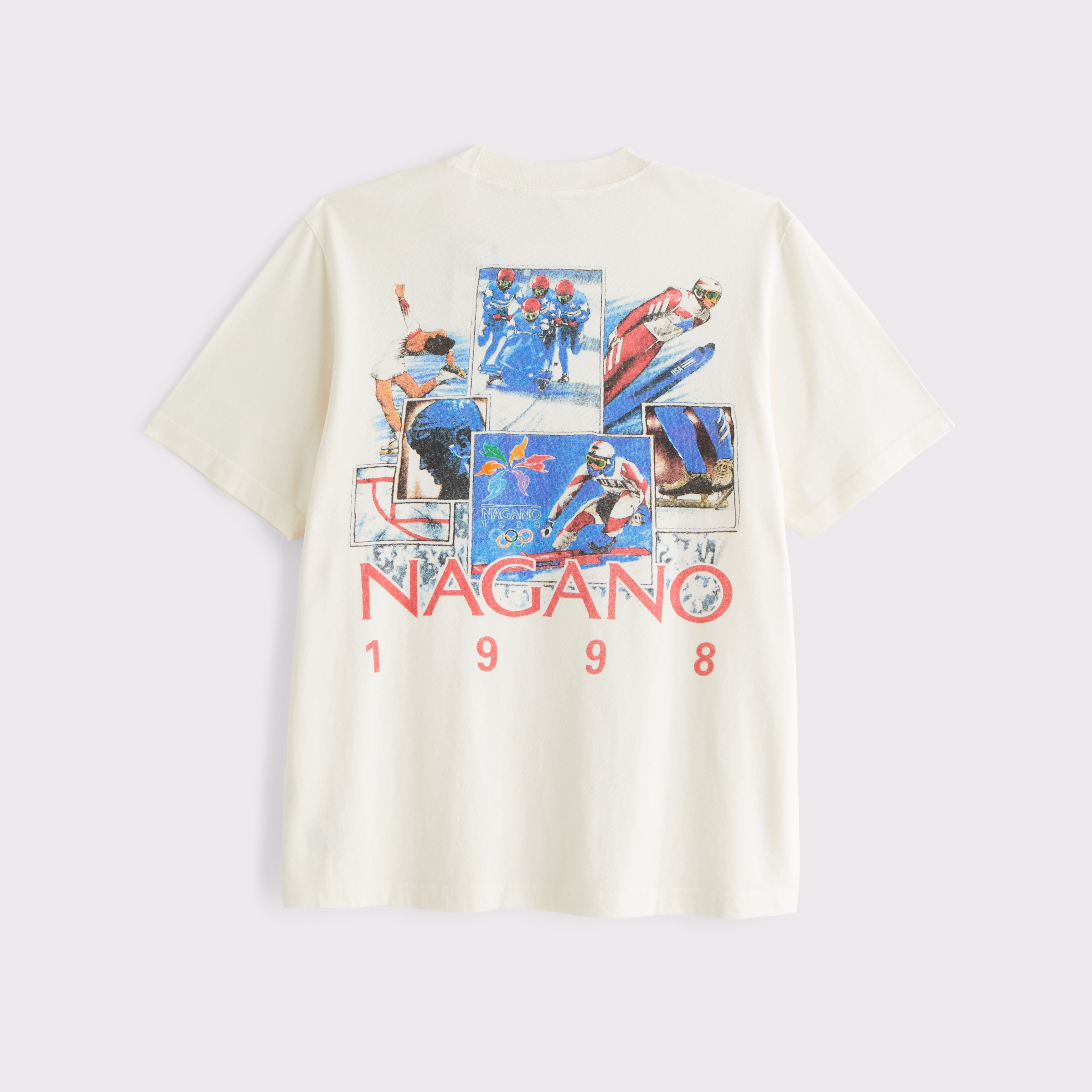 Abercrombie & Fitch Olympics Vintage-inspired Graphic Tee In White