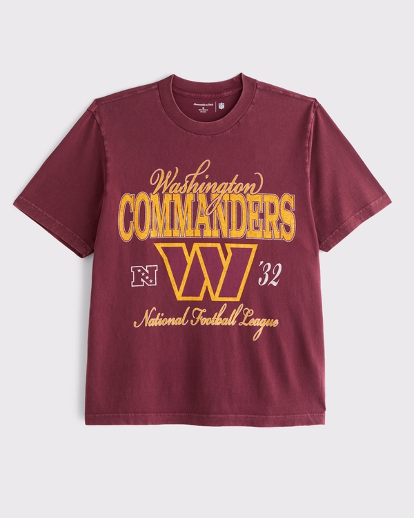 Washington Commanders Vintage-Inspired Graphic Tee, Dark Red-commanders view 1