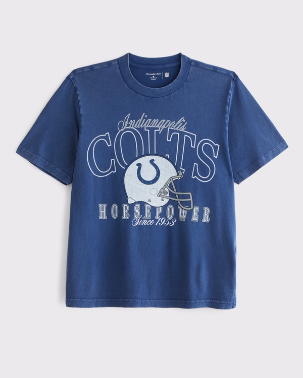 Indianapolis Colts Vintage-Inspired Graphic Tee, Blue-colts view 1