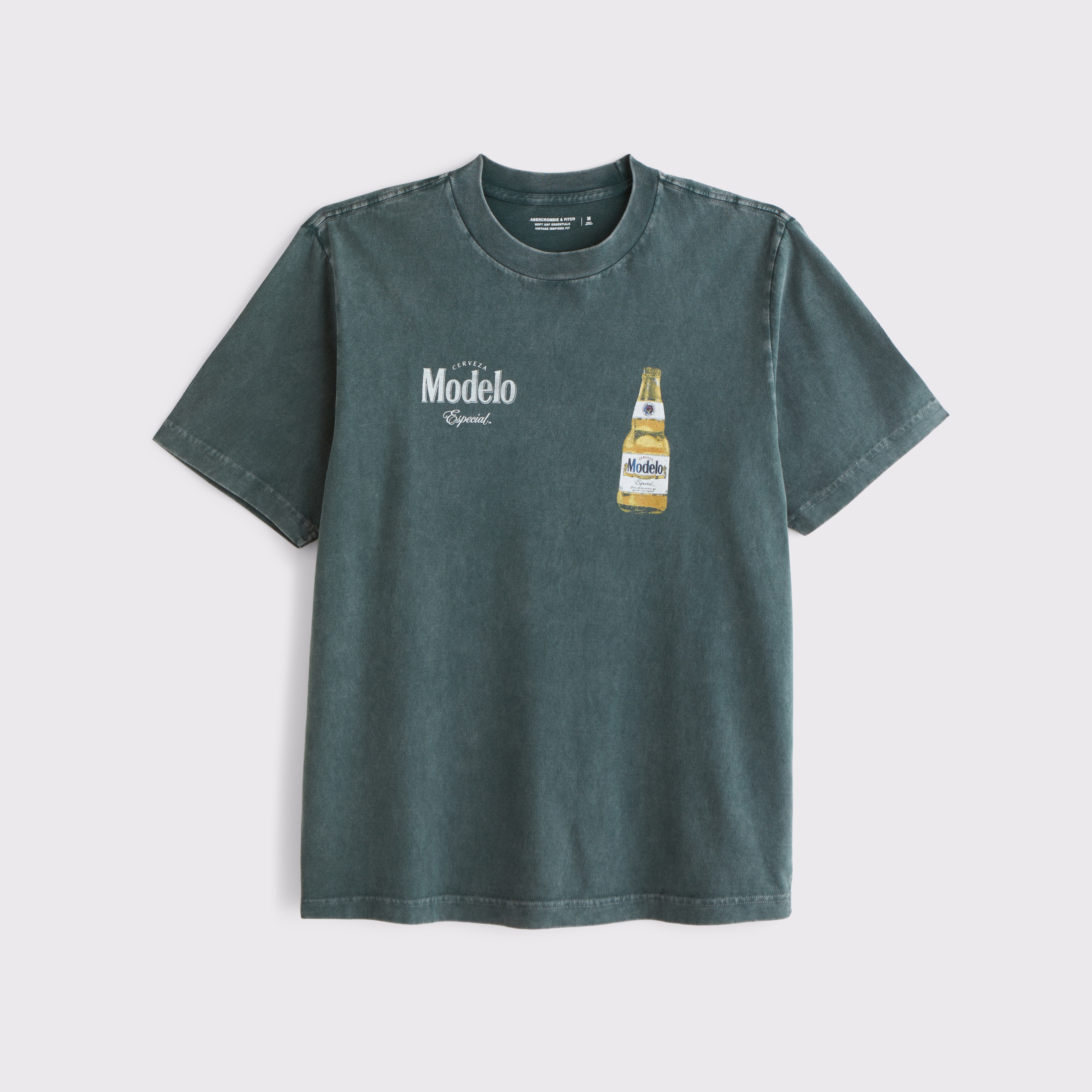Abercrombie & Fitch Modelo Vintage-inspired Graphic Tee In Green