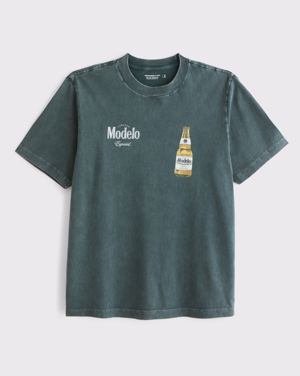 Modelo Vintage-Inspired Graphic Tee, Dark Spruce view 1