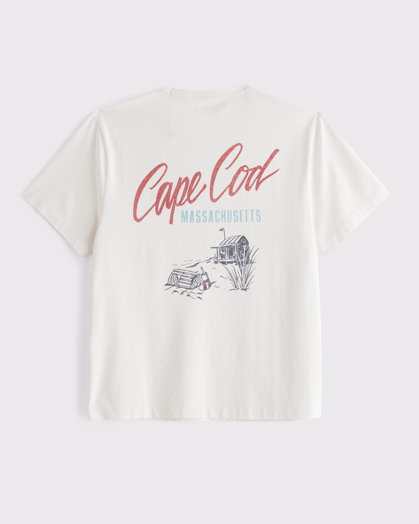Nautical Classic Polished Cropped Graphic Tee, Cream view 2