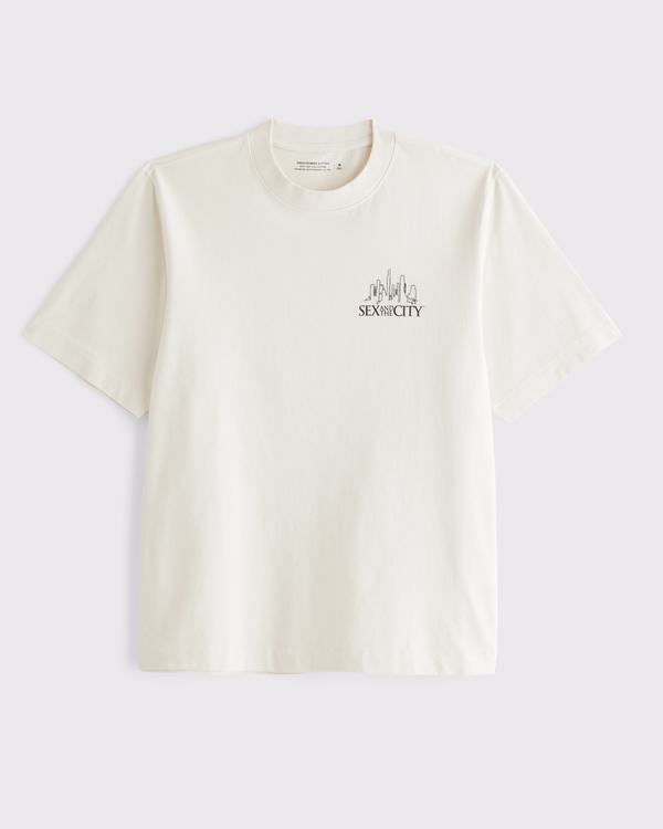 Premium Heavyweight Sex and the City Tee, Cream view 2