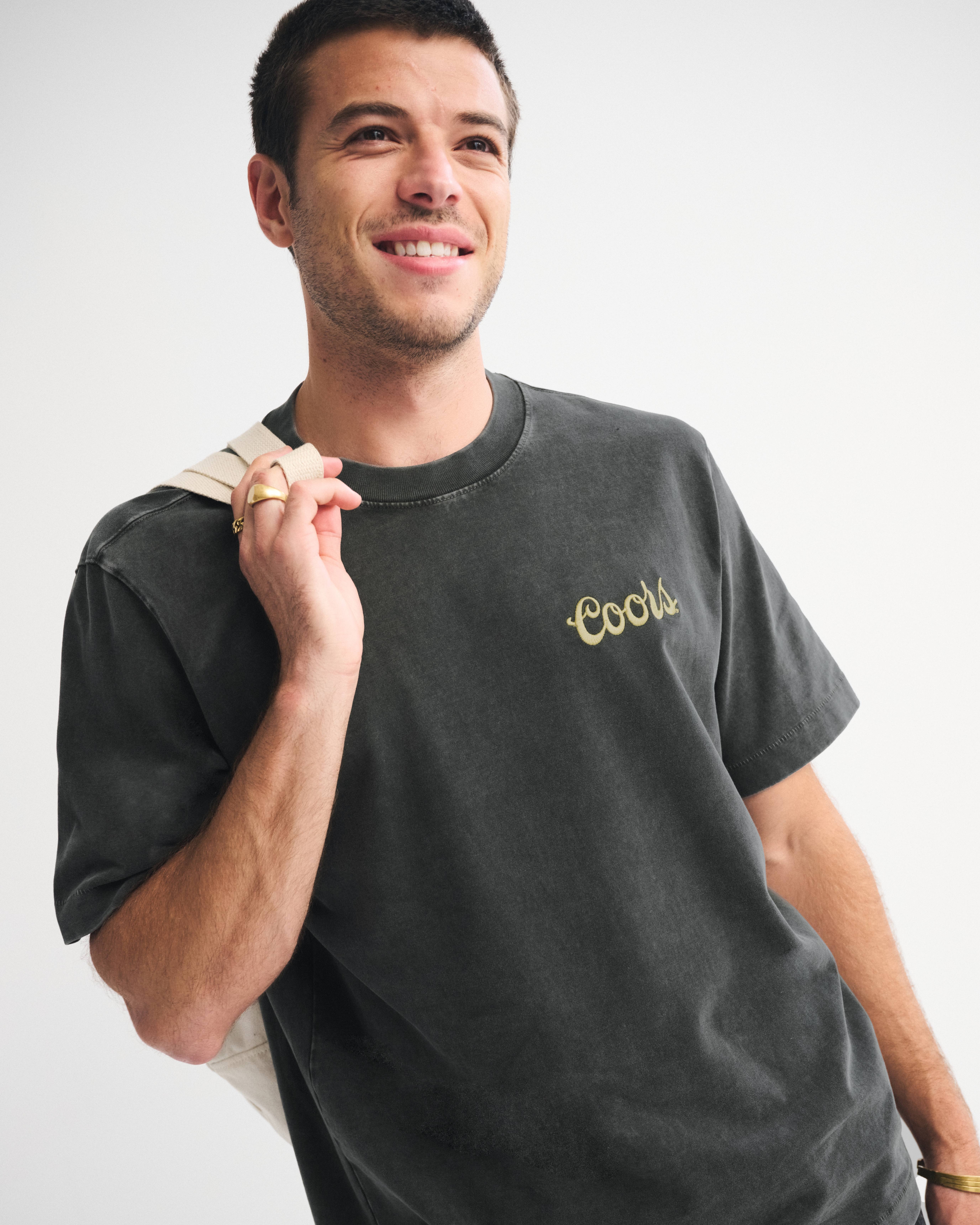 Abercrombie & Fitch Premium Heavyweight 2.0 Coors Graphic Tee In Black