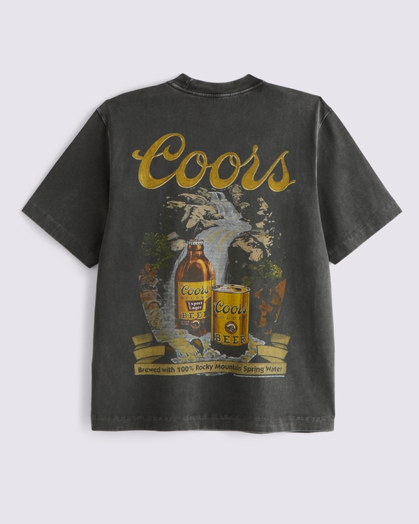 Premium Heavyweight 2.0 Coors Graphic Tee, Black Wash view 1