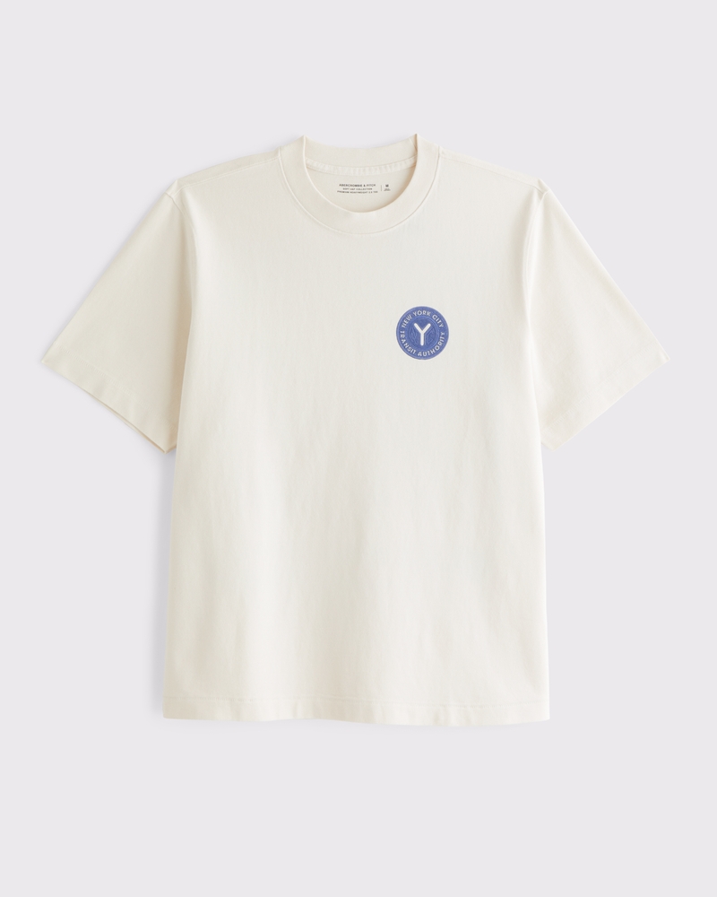 トップス EUROKENVY Premium UOMO Over-fit T-shirt Men's Premium Heavyweight NYC Tee | Men's Clearance | Abercrombie.com