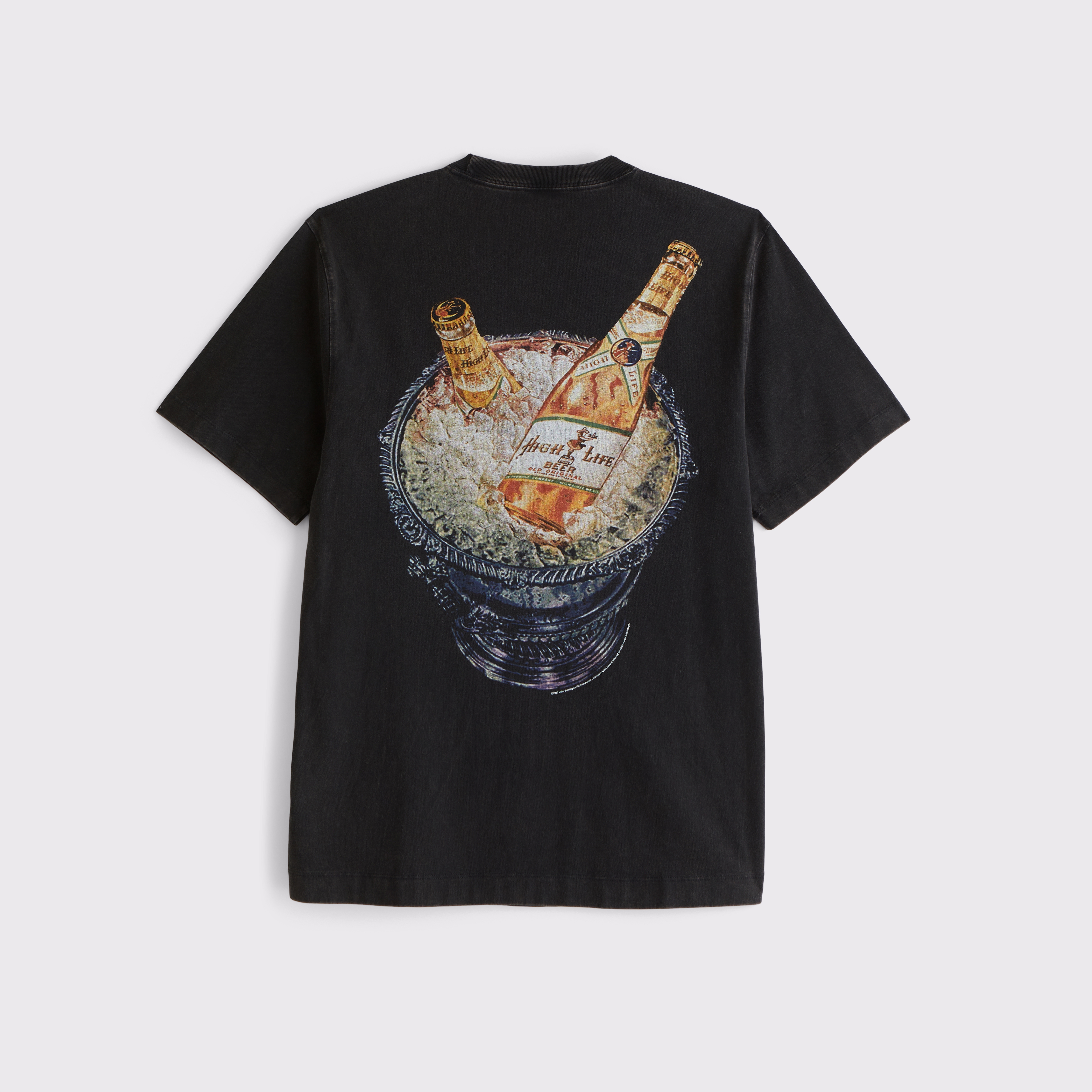 Abercrombie & Fitch Miller High Life Classic Polished Graphic Tee In Black