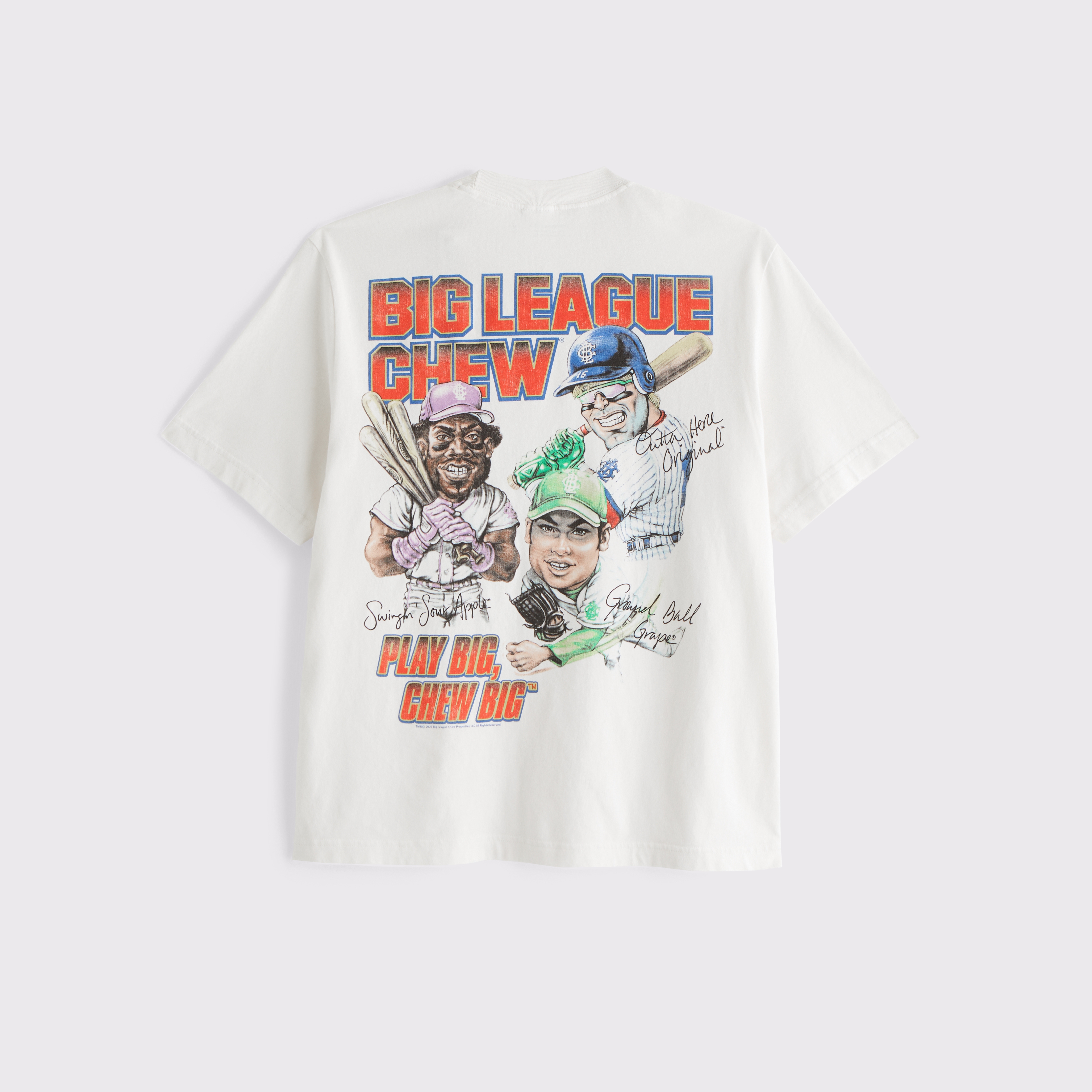 Abercrombie & Fitch Big League Chew Vintage-inspired Graphic Tee In White