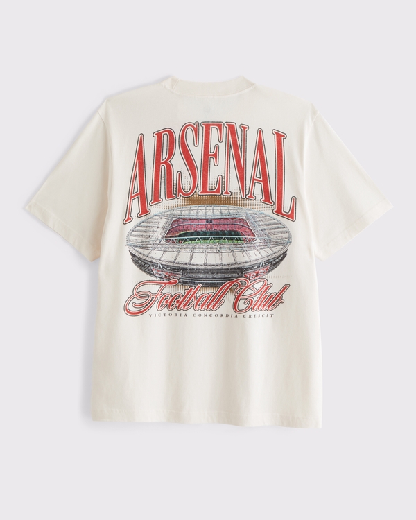 Arsenal FC Vintage-Inspired Graphic Tee, Cream view 1