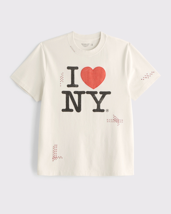 Premium Heavyweight 2.0 NYC Graphic Tee, Cream view 1