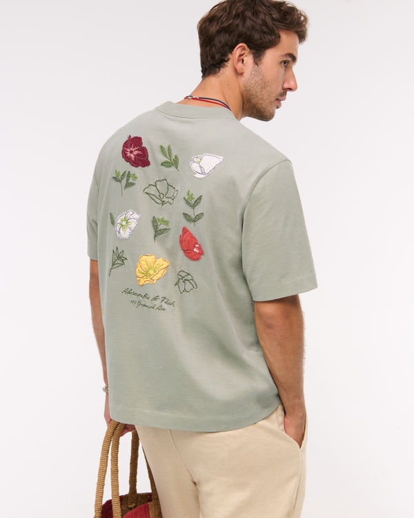 Premium Heavyweight 2.0 Graphic Tee, Frosty Olive view 1