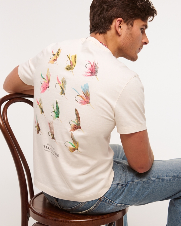 Fishing Classic Polished Graphic Tee, Cream view 1