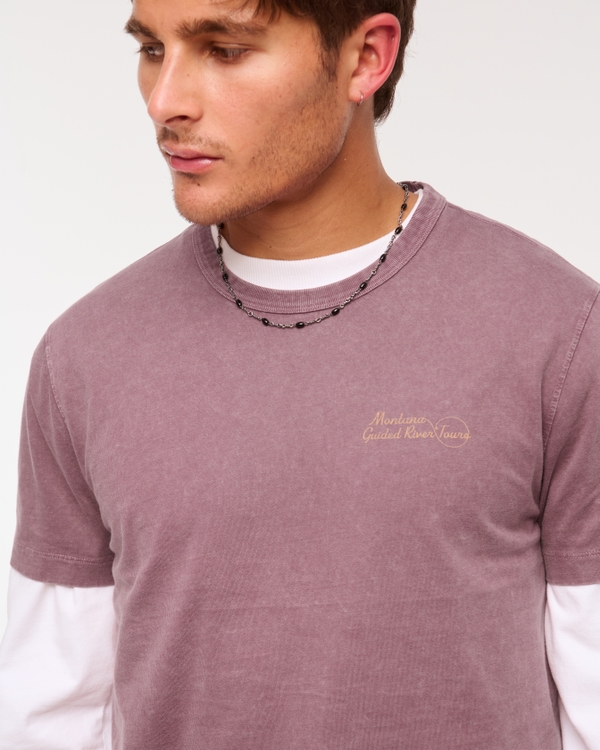 Fishing Classic Polished Graphic Tee, Eggplant view 2