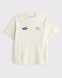 Camiseta gruesa 2.0 de primera calidad con estampa de Ford