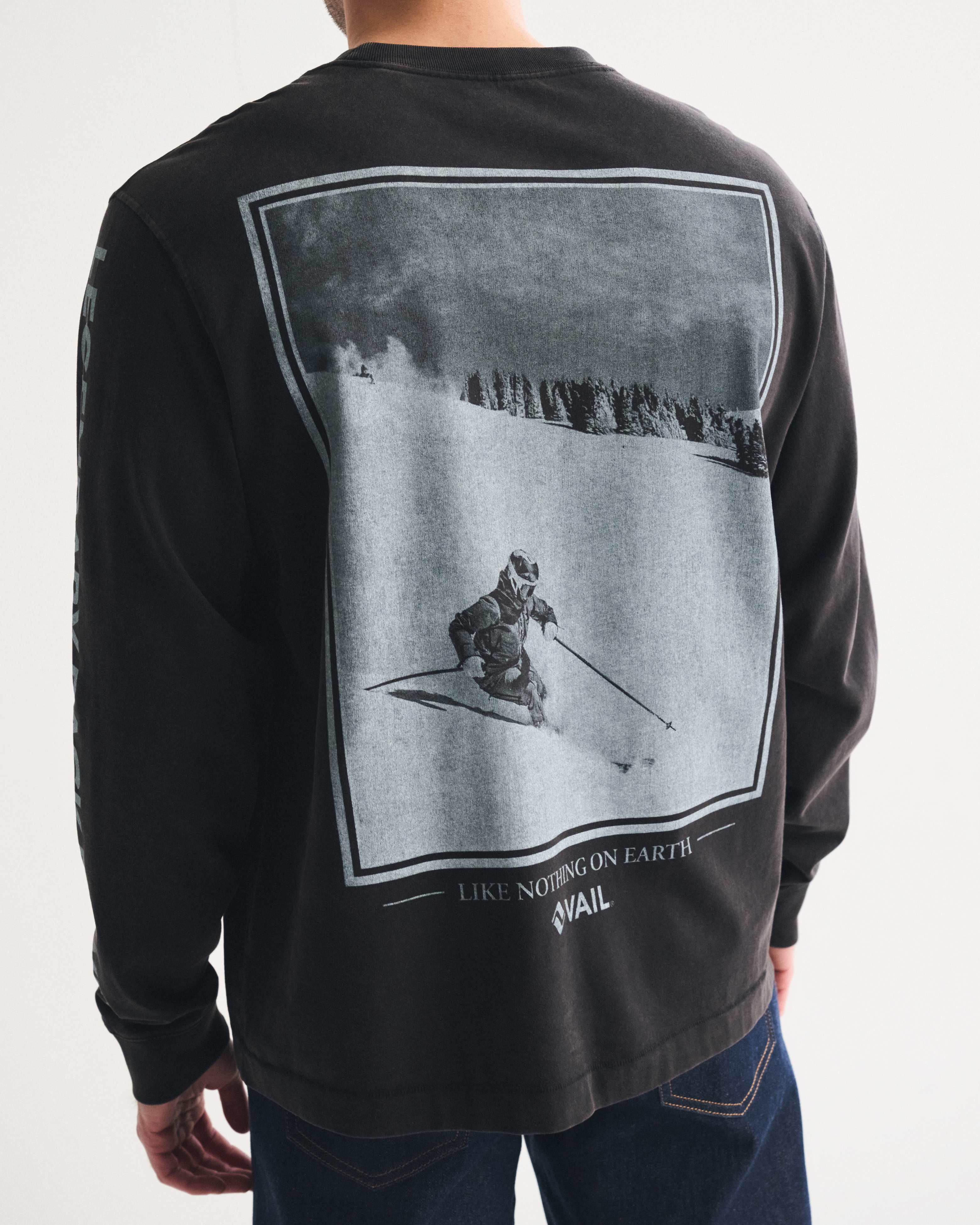 Мужские футболки Abercrombie & Fitch Long-Sleeve Premium Heavyweight 2.0 Park City Graphic Tee — фото 3