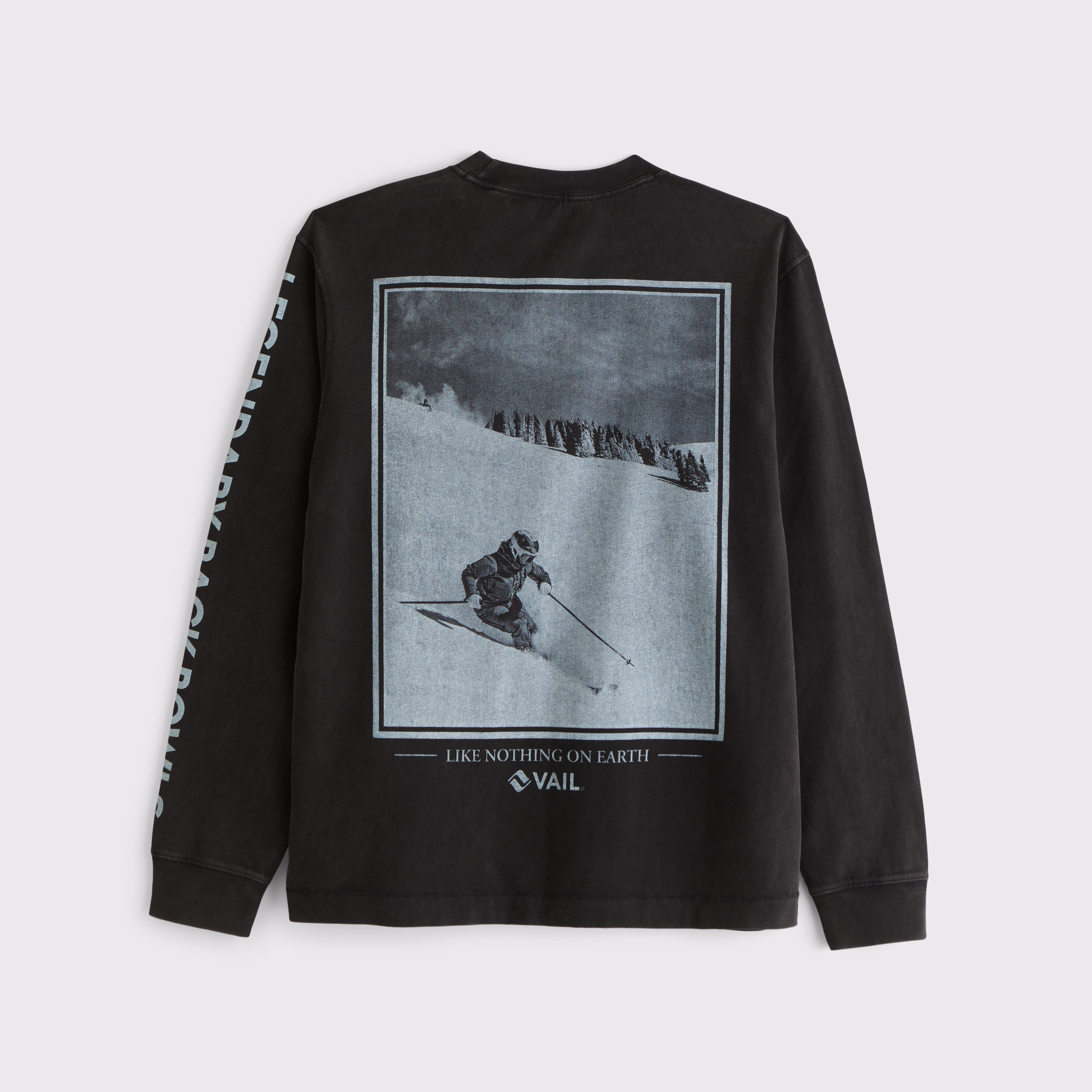 Abercrombie & Fitch Long-sleeve Premium Heavyweight 2.0 Vail Graphic Tee In Black