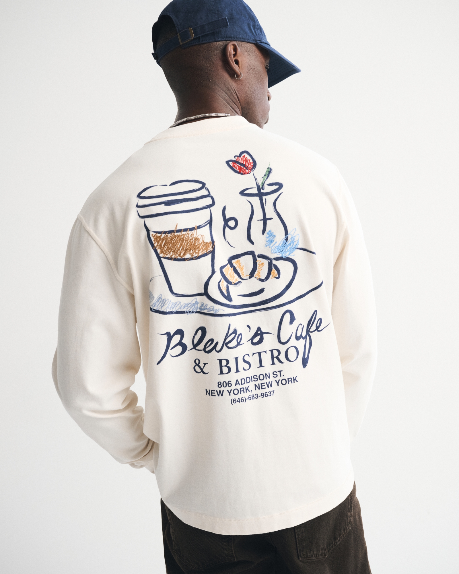 Long-Sleeve Premium Heavyweight 2.0 Cafe Graphic Tee