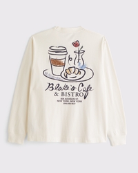 Premium Heavyweight 2.0 Longsleeve mit Cafe-Grafik