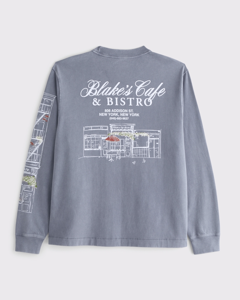 Long-Sleeve Premium Heavyweight 2.0 Cafe Graphic Tee