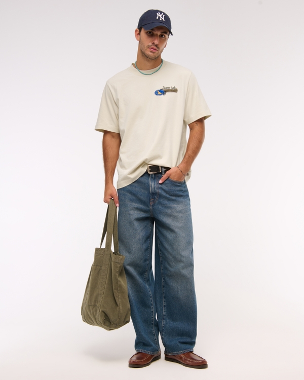 Premium Heavyweight 2.0 Adirondack Graphic Tee, Warm Beige view 2
