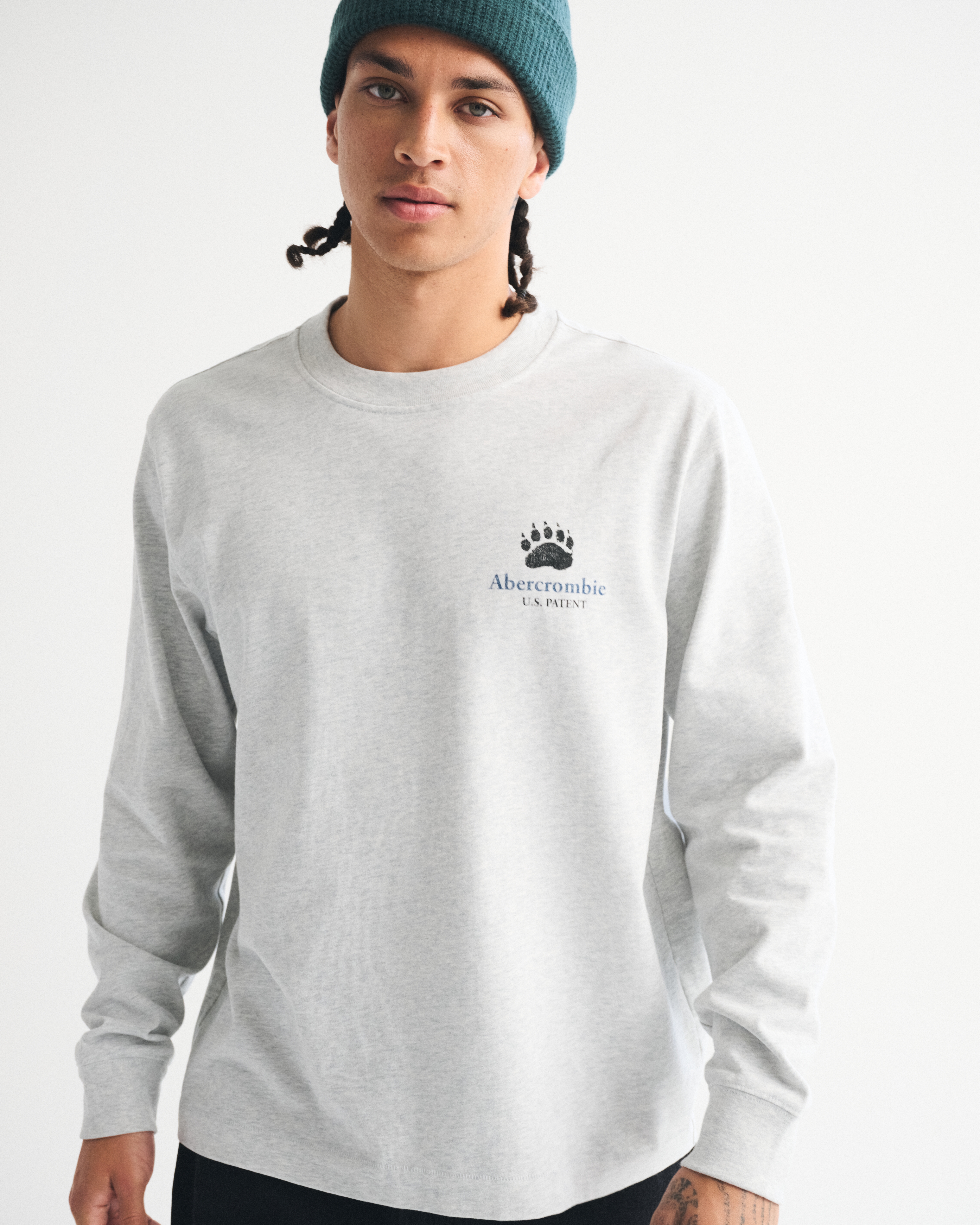 Abercrombie & Fitch Long-sleeve Graphic Logo Tee In Multi