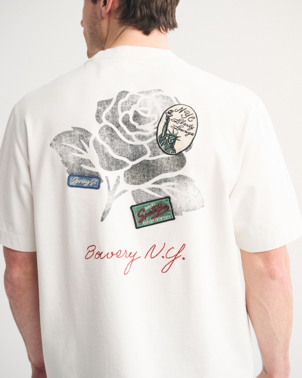 Premium Heavyweight 2.0 New York Graphic Tee, Cream view 2