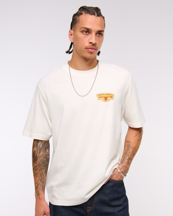 Destination Vintage-Inspired Graphic Tee, Cream view 2