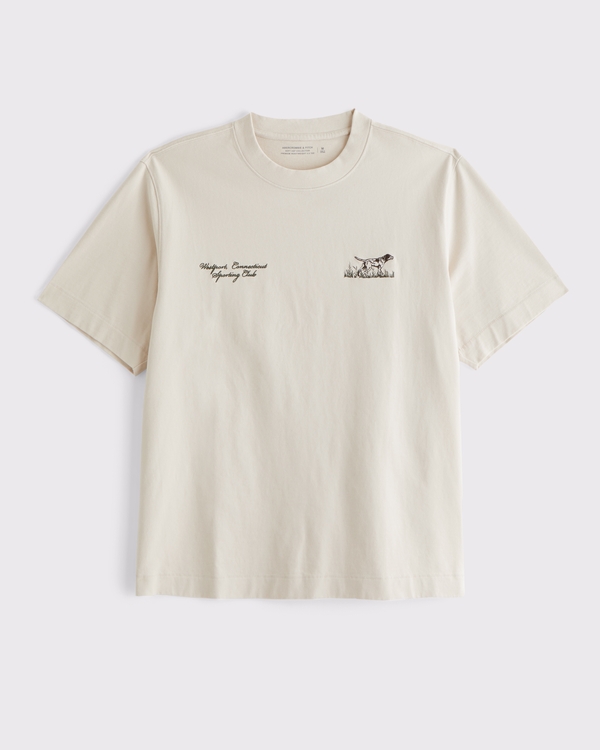 Premium Heavyweight 2.0 Graphic Tee, Beige view 1