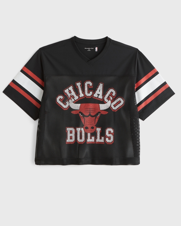 Chicago Bulls Cropped Jersey, Black view 1
