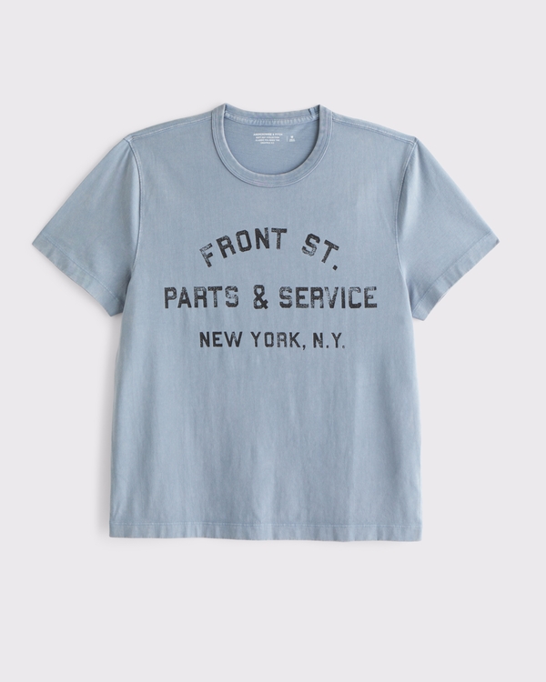 Car Shop Graphic Tee, Light Blue view 1