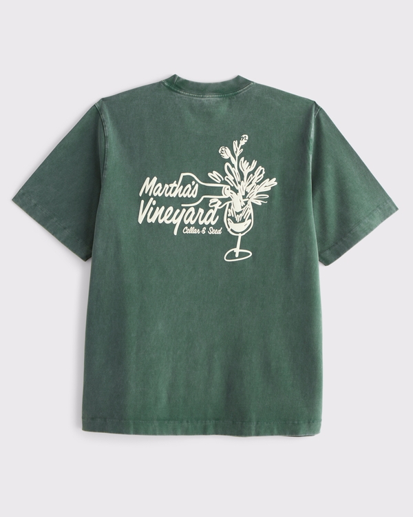 Premium Heavyweight 2.0 Martha's Vineyard Graphic Tee, Forest view 1