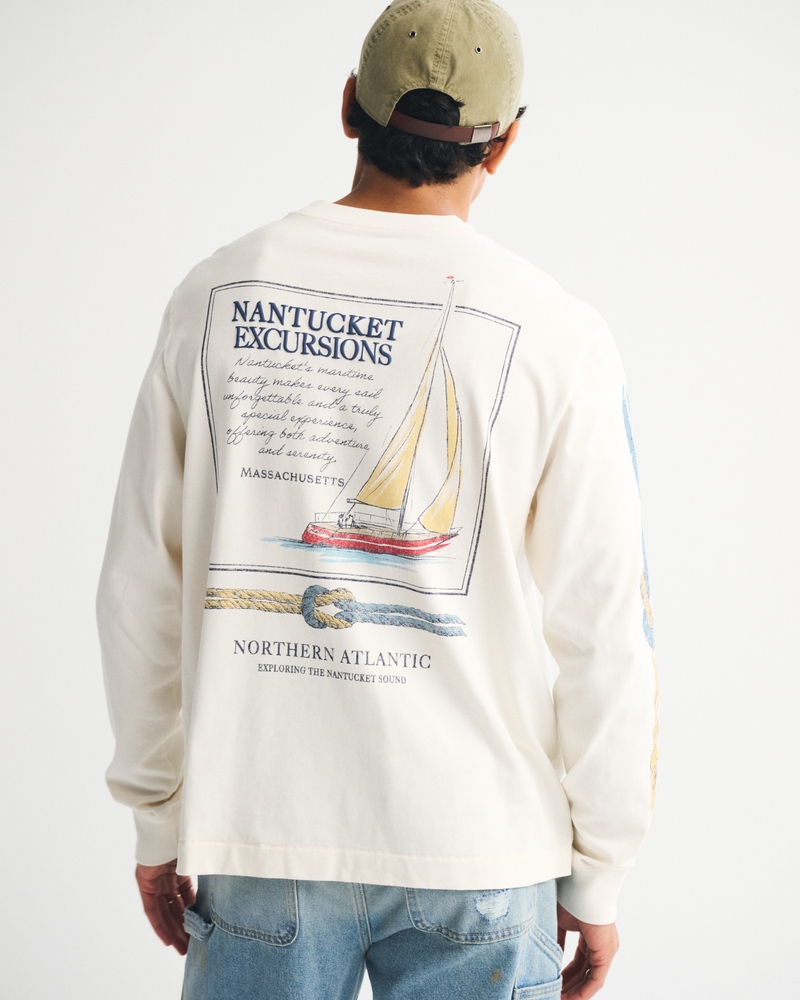 Men's Long-Sleeve Premium Heavyweight 2.0 Nantucket Graphic Tee