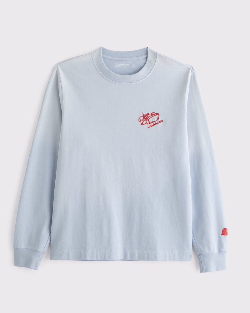 Sea Fade Long-Sleeve Premium Heavyweight 2.0 Lobster Roll Graphic Tee