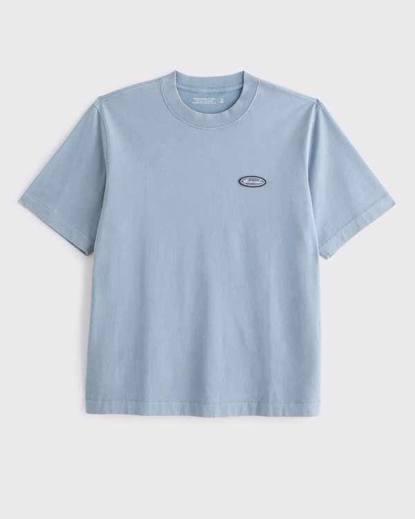 Premium Heavyweight 2.0 Logo Tee, Light Blue Wash view 1