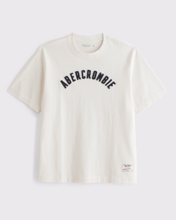Premium Heavyweight 2.0 Logo Tee, Cream view 1